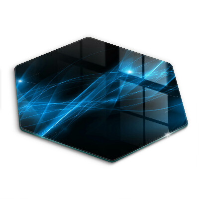 Glas Herdabdeckplatte Abstrakter blauer Rauch