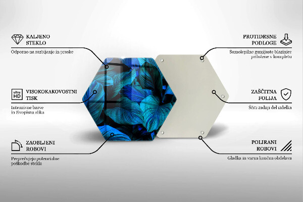 Glas Ceranfeldabdeckung Blätter der Dschungelvegetation