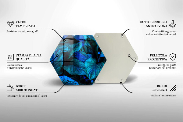 Glas Ceranfeldabdeckung Blätter der Dschungelvegetation