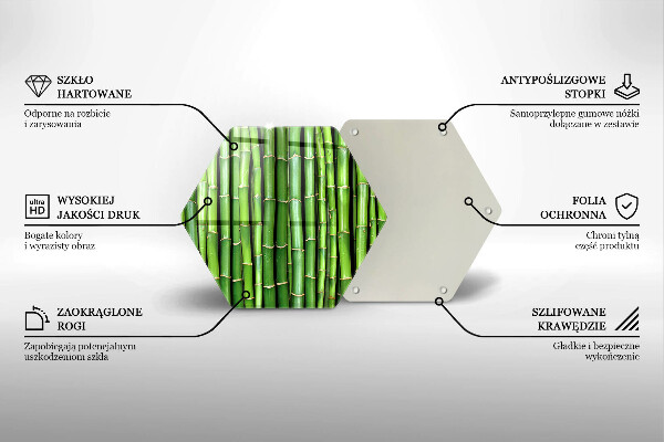 Glas Herdabdeckplatte Naturbambus