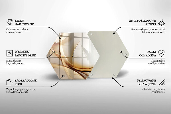 Glas Herdabdeckplatte Abstrakte Formen