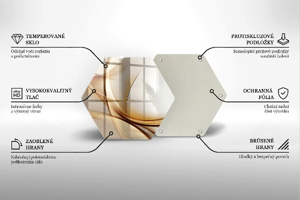 Glas Herdabdeckplatte Abstrakte Formen