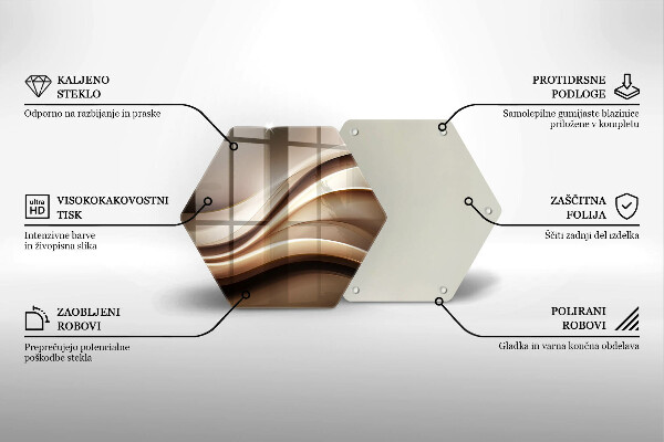Glas Herdabdeckplatte Abstraktion sanfte Linien