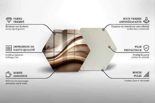 Glas Herdabdeckplatte Abstraktion sanfte Linien
