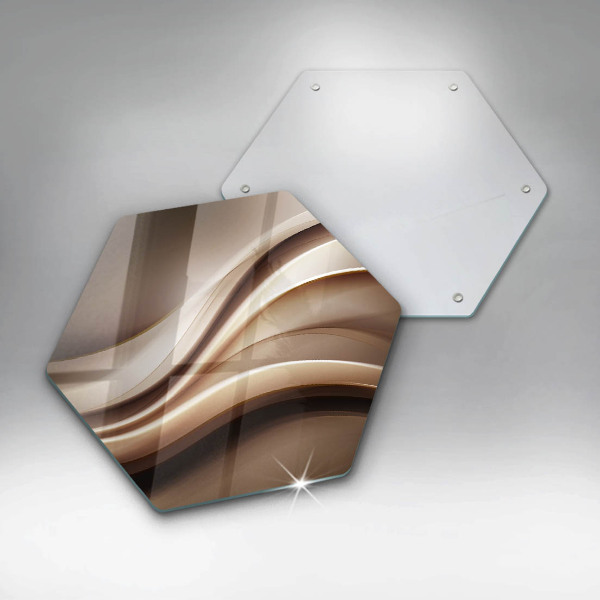 Glas Herdabdeckplatte Abstraktion sanfte Linien