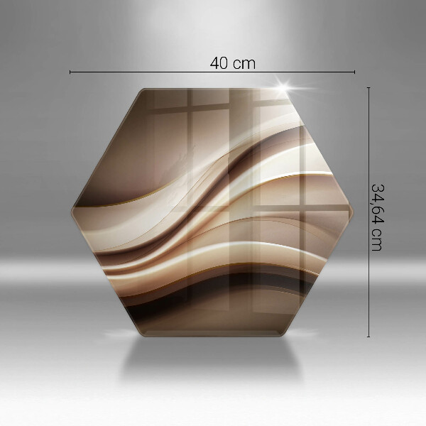 Glas Herdabdeckplatte Abstraktion sanfte Linien