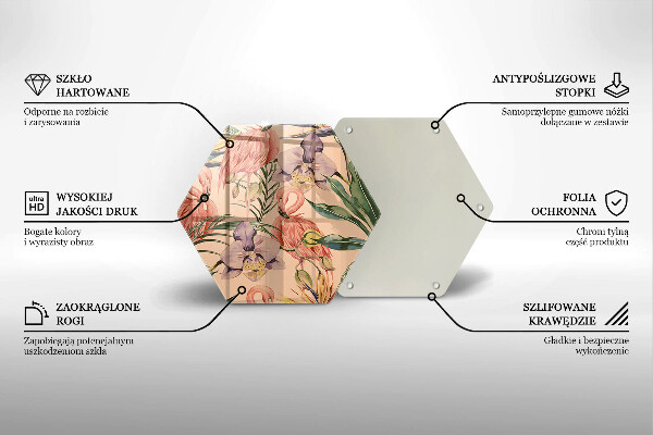 Glas Herdabdeckplatte Flamingos-Illustration