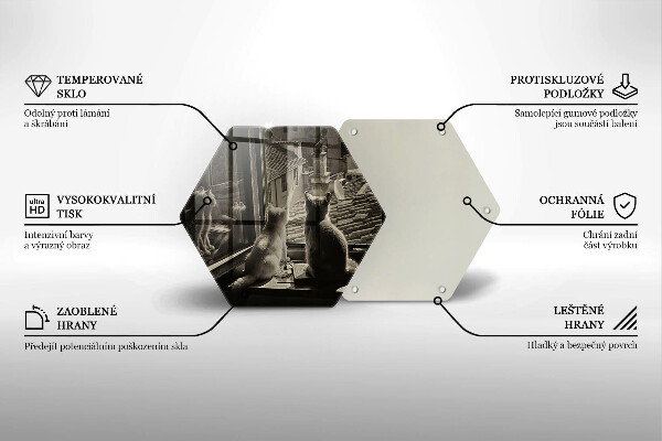 Glas Herdabdeckplatte Katzenstadt und Fenster