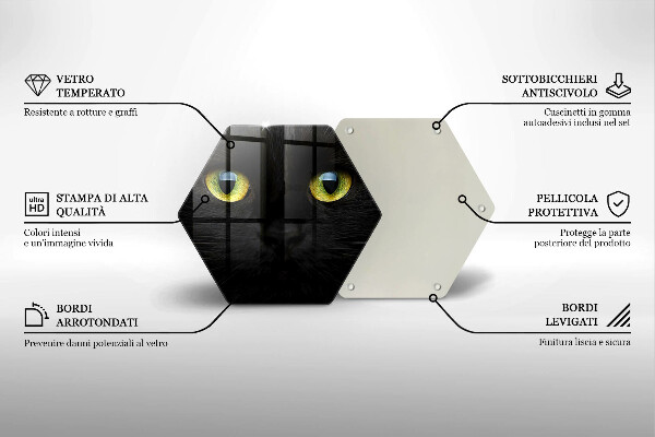 Glas Herdabdeckplatte Tierische Katzenaugen