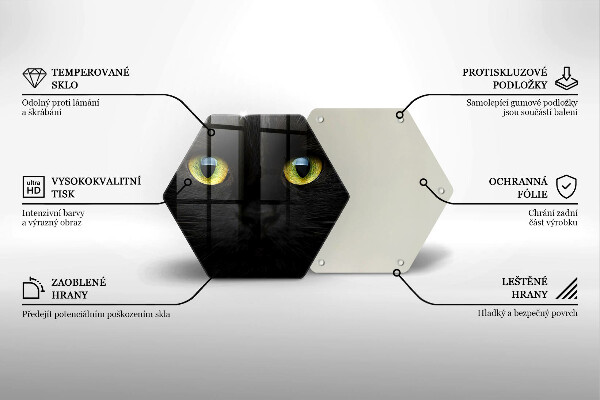 Glas Herdabdeckplatte Tierische Katzenaugen