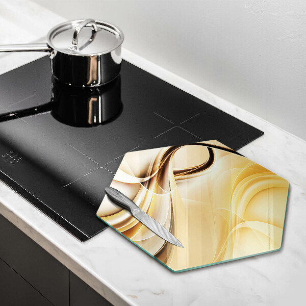 Glas Herdabdeckplatte Rauchabstraktion