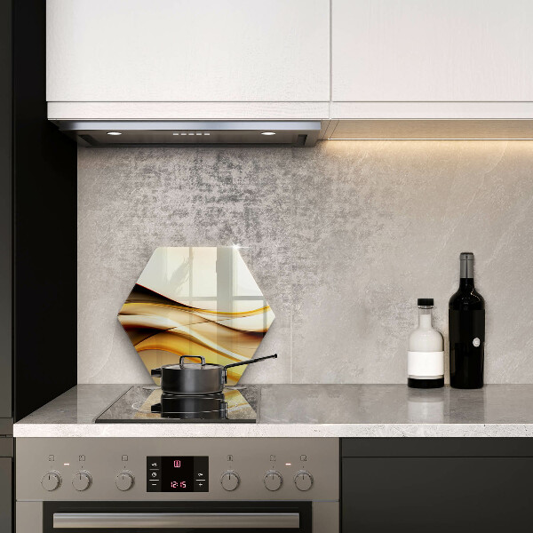 Glas Herdabdeckplatte Abstrakte Rauchlinien