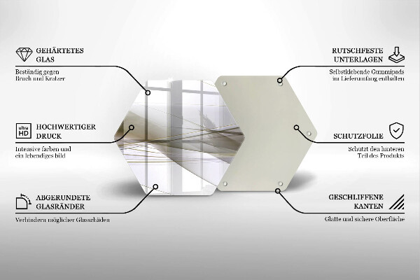 Glas Herdabdeckplatte Abstraktes Liniendesign