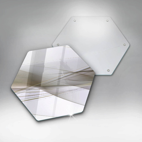 Glas Herdabdeckplatte Abstraktes Liniendesign