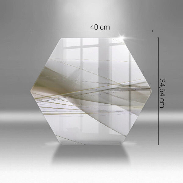 Glas Herdabdeckplatte Abstraktes Liniendesign