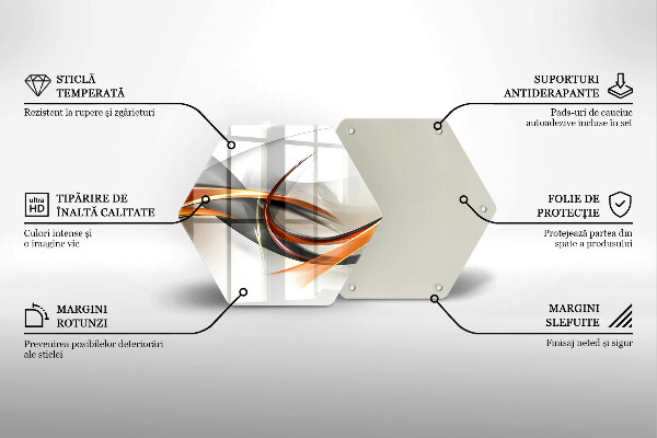 Glas Herdabdeckplatte Moderne Formen