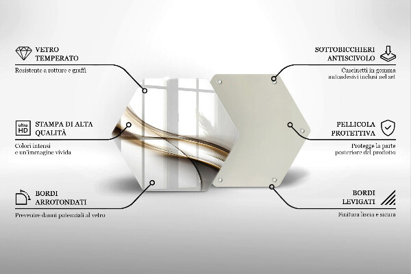 Glas Herdabdeckplatte Weiche Linien Abstraktion