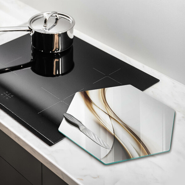 Glas Herdabdeckplatte Weiche Linien Abstraktion