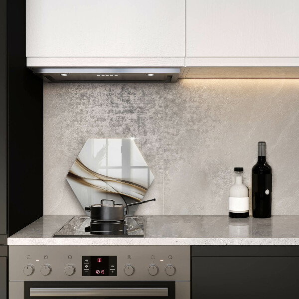 Glas Herdabdeckplatte Weiche Linien Abstraktion