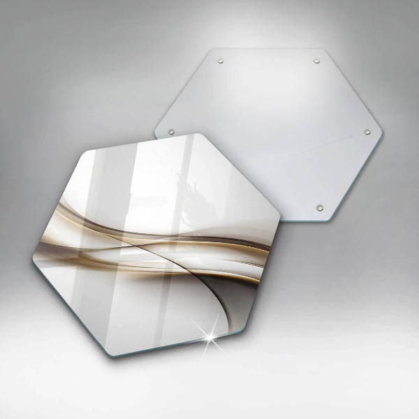 Glas Herdabdeckplatte Weiche Linien Abstraktion