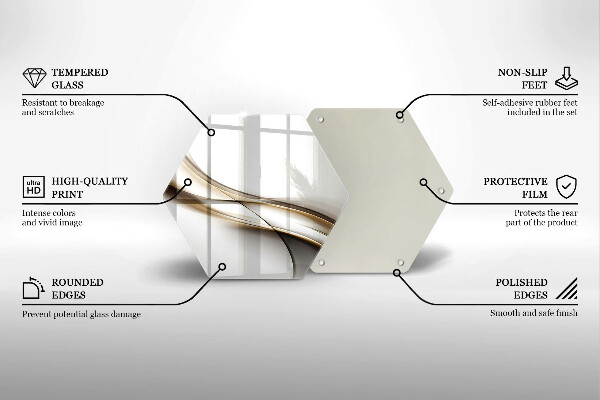 Glas Herdabdeckplatte Weiche Linien Abstraktion