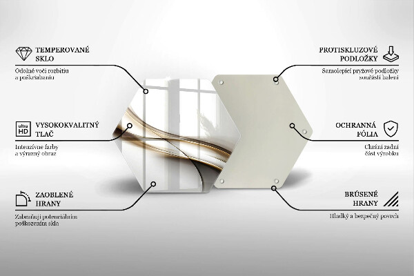 Glas Herdabdeckplatte Weiche Linien Abstraktion