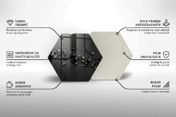 Glas Herdabdeckplatte Abstraktion von 3D-Formen