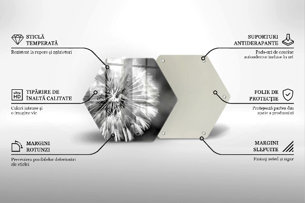 Glas Herdabdeckplatte Ein zarter Löwenzahn