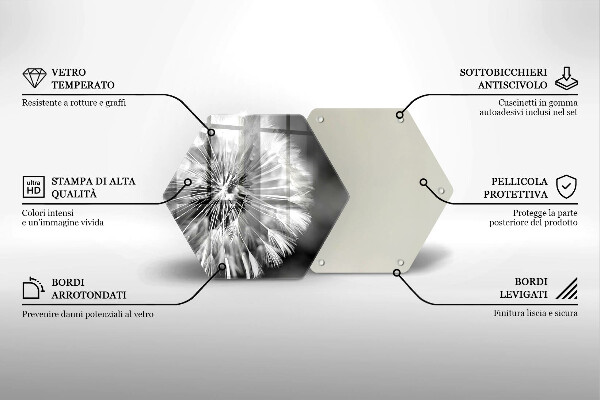 Glas Herdabdeckplatte Ein zarter Löwenzahn
