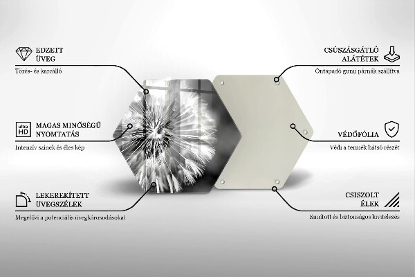 Glas Herdabdeckplatte Ein zarter Löwenzahn