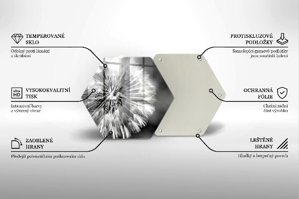 Glas Herdabdeckplatte Ein zarter Löwenzahn