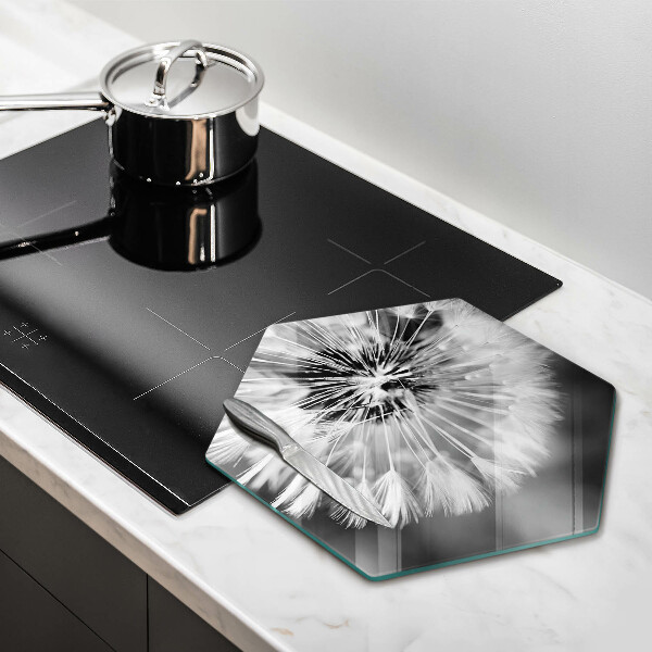 Glas Herdabdeckplatte Ein zarter Löwenzahn