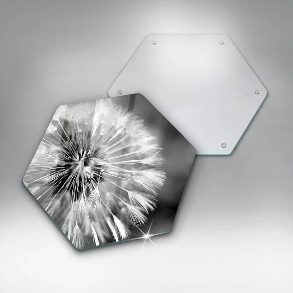 Glas Herdabdeckplatte Ein zarter Löwenzahn