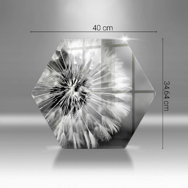 Glas Herdabdeckplatte Ein zarter Löwenzahn