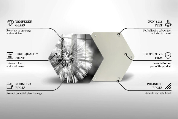 Glas Herdabdeckplatte Ein zarter Löwenzahn
