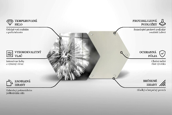 Glas Herdabdeckplatte Ein zarter Löwenzahn