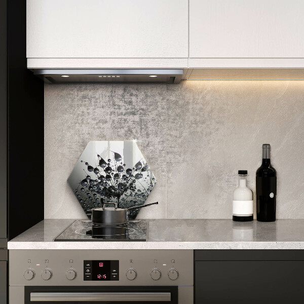 Glas Herdabdeckplatte Löwenzahn und Tau