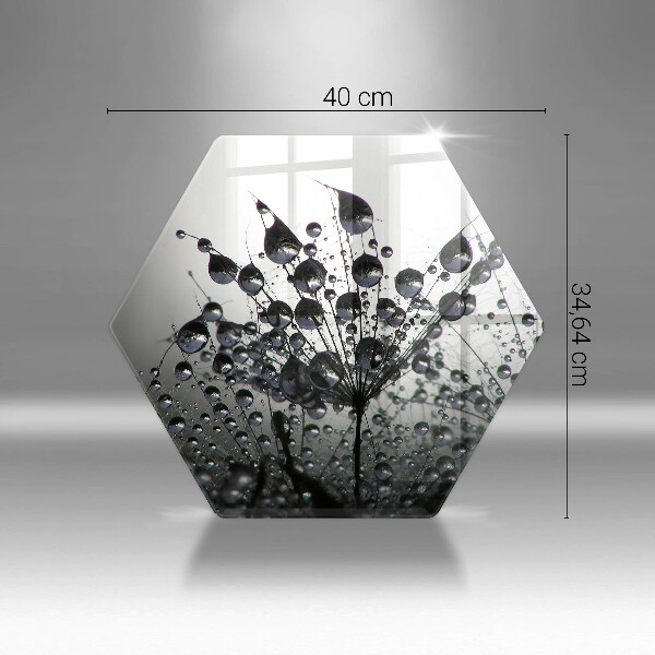 Glas Herdabdeckplatte Löwenzahn und Tau