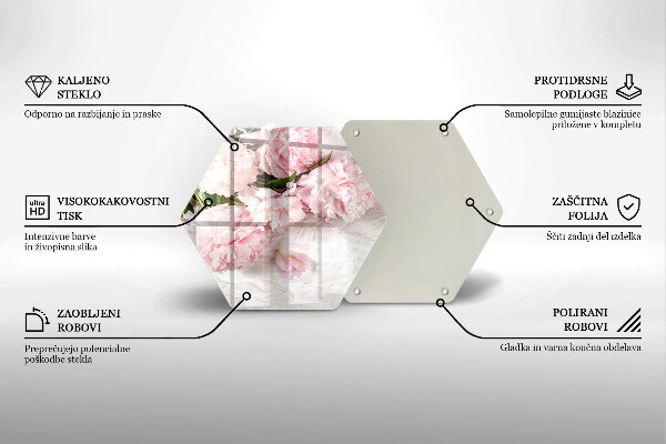Glas Herdabdeckplatte Zarte Rosenblüten