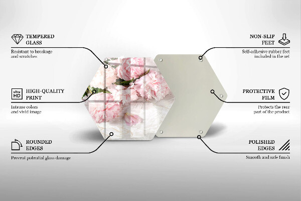 Glas Herdabdeckplatte Zarte Rosenblüten