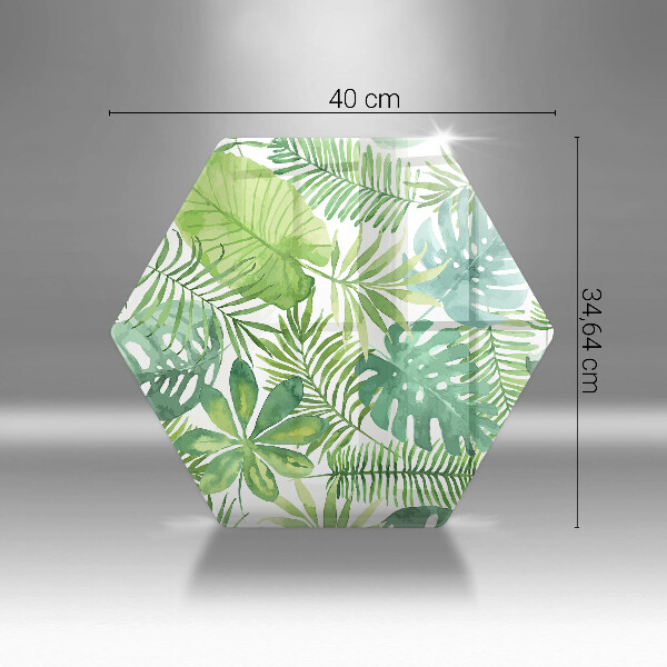 Glas Herdabdeckplatte Aquarell-Boho-Blätter