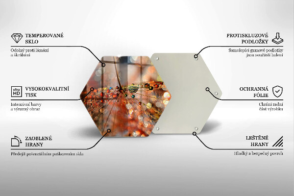 Glas Herdabdeckplatte Nasser Löwenzahn