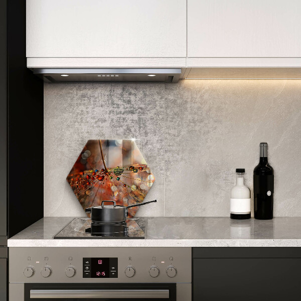 Glas Herdabdeckplatte Nasser Löwenzahn