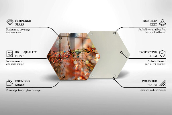 Glas Herdabdeckplatte Nasser Löwenzahn