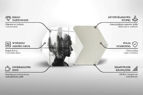 Glas Herdabdeckplatte Frau und Wald