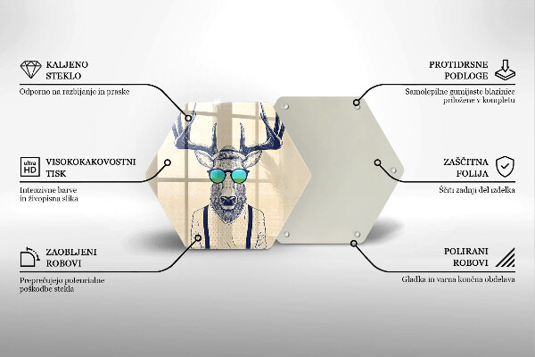 Glas Herdabdeckplatte Hirschmann-Illustration