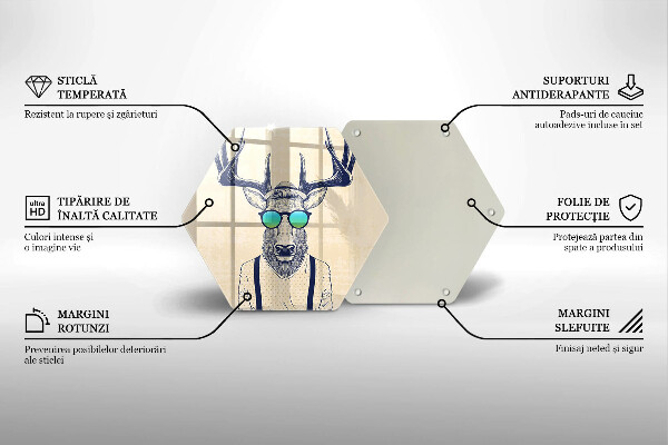 Glas Herdabdeckplatte Hirschmann-Illustration