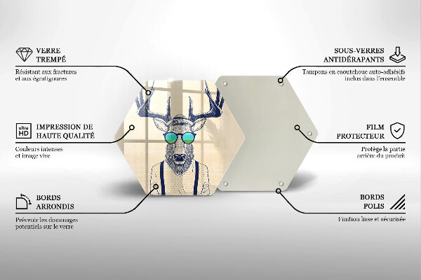 Glas Herdabdeckplatte Hirschmann-Illustration