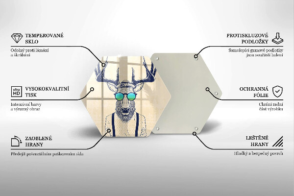 Glas Herdabdeckplatte Hirschmann-Illustration