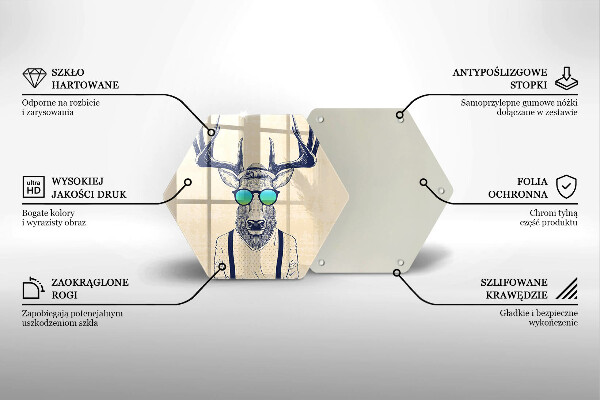 Glas Herdabdeckplatte Hirschmann-Illustration